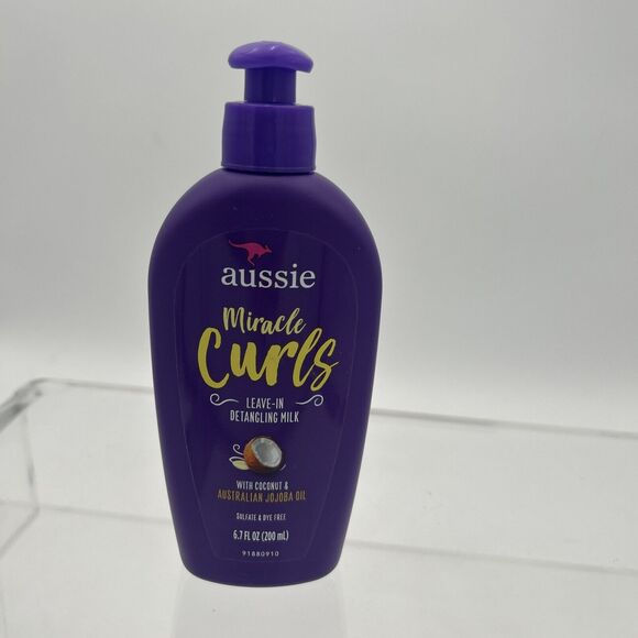 Aussie Miracle Curls Leave-In Detangling Milk Paraben Free 6.7 Oz - Picture 3 of 7